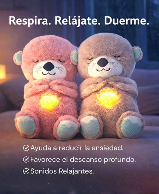 Nutria - Peluche Respiratorio con Luz Suave y Sonidos Relajantes.