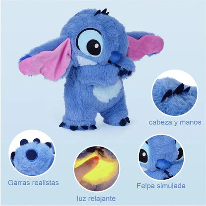 Stitch - Peluche Respiratorio con Luz y Sonidos Calmantes