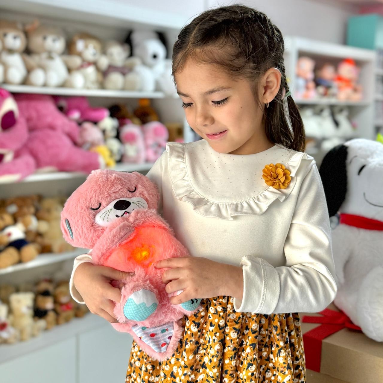 Nutria - Peluche Respiratorio con Luz Suave y Sonidos Relajantes.